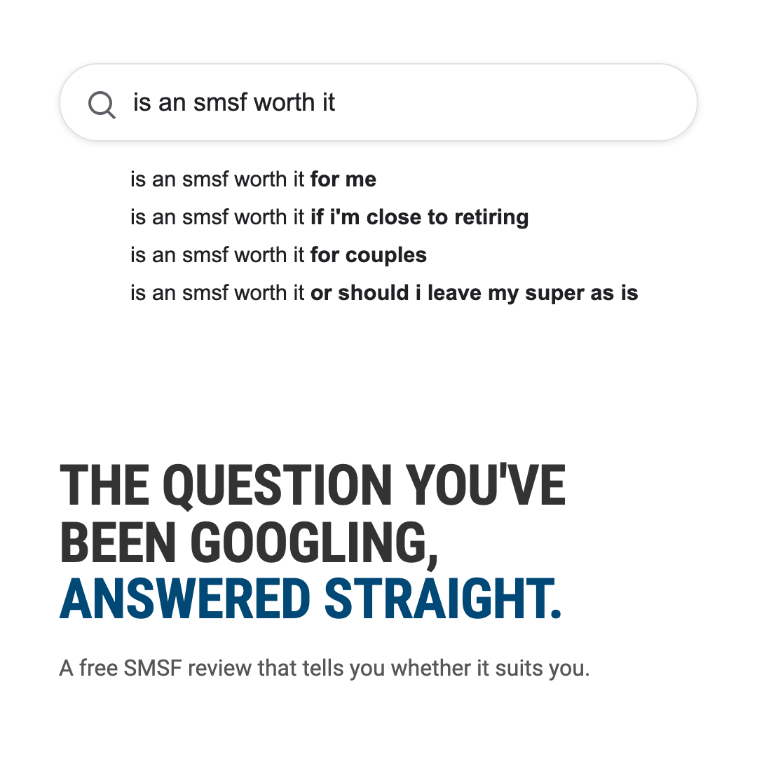 The Question You Have Been Searching ad creative